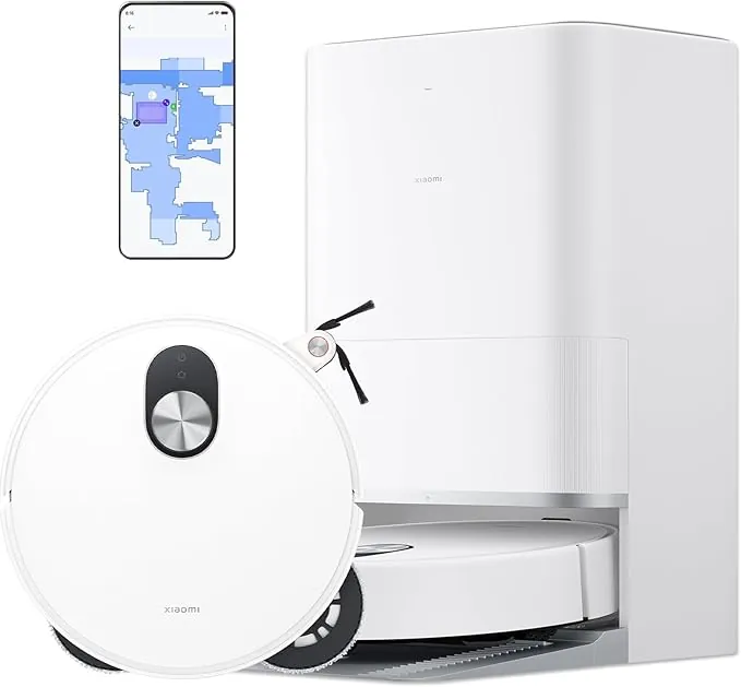 XIAOMI Robot Vacuum Aspirador 5 -Robot Aspirador Y Fregasuelos,Radar Inteligente,20 000 Pa,Elimina fácilmente, para Hogar y Mascotas Pelo,5200 mAh Autonomía 140 mins,App & Sprachsteuerung