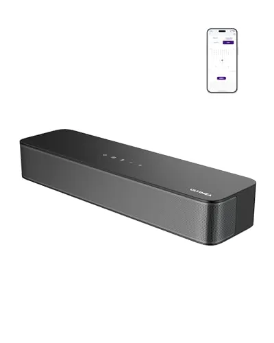 ULTIMEA Barra de Sonido 2.1ch para TV, subwoofer Integrado,132W, Control por App, Barras de Sonido Bluetooth 5.4 VoiceMX,Graves Ajustables,soundbar Todo en uno PC, óptico/AUX, Poseidon M20 Pro