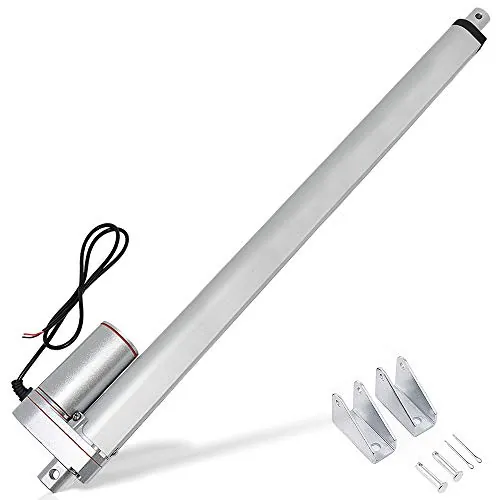 DCHOUSE Accionamiento Lineal 1500 N, 450 mm de Carrera Máxima, Actuadores de Tecnología Lineal, Motor CC 12 V para Apertura de Puertas Electrónica, Médica, Eléctrica y Aplicaciones Automáticas