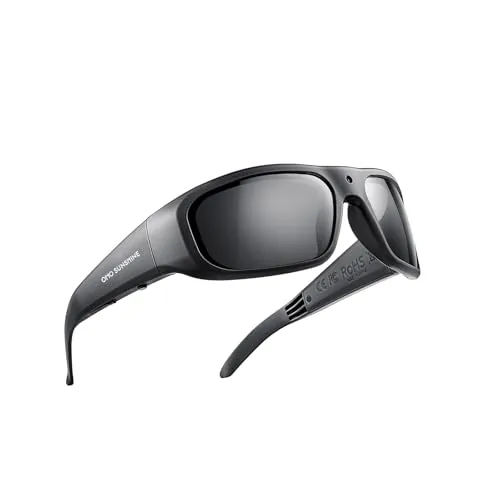 OHO Ultra‑Light Smart Glasses with Camera, 24MP 1080P Video Built‑in Memory | 1080P Camera Glasses, Record‑While‑Charging, Water Resistant, Polarized Lens, Hands‑Free Video for Cycling, Hiking & Running