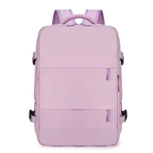 smallrun Mochila Viaje Cabina Avion 43x16x28 Mochila Cabina Maletas De Viaje Equipaje de Mano 20L con Orificio De Carga Y Espaciosa con Compartimento para Zapatos (MORADO)