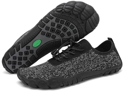 SAGUARO Escarpines Hombre Mujer Zapatos de Agua Ligeros Calzado Playa Transpirables Zapatillas Deportes Acuáticos para Surf Natación Piscina Vela Mares Rocas Río, Raven Negro, 39 EU