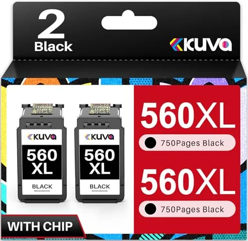 Kuva 560XL PG-560XL Negro Cartuchos de Tinta Compatibles para Canon 560 XL