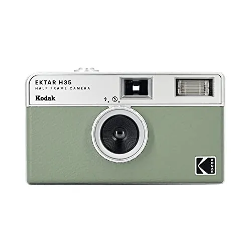 Kodak EKTAR H35 Cámara de Cine de Formato Medio, 35 mm, Reutilizable, sin Enfoque, Ligera, fácil de Usar (Versa Salvia) (la película y la Pila AAA no están Incluidas)