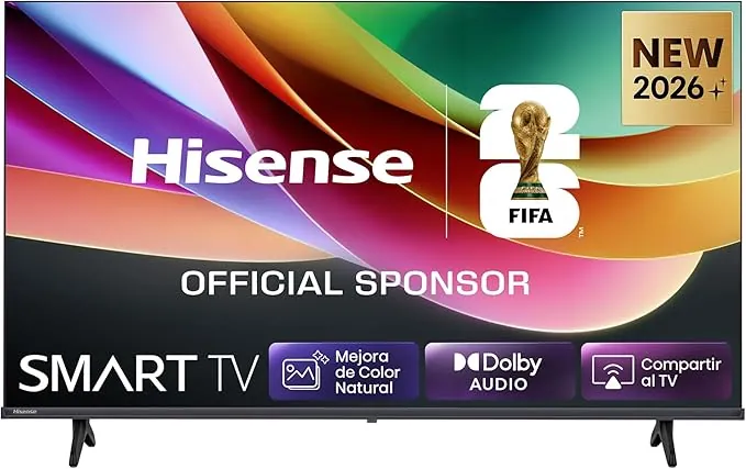 Hisense 32A4S - HD Smart TV 32 Pulgadas, Natural Colour Enhancer, Dolby Audio, Share to TV, Reducción de Ruido, Modo Juego, Airplay, Smart Home Ready