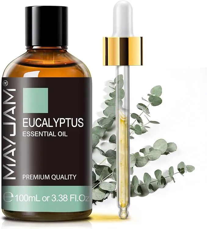 Aceites Esenciales Eucalipto 100ML, MAYJAM Aceite de Eucalipto 100% Puro, Ideal para Aromaterapia Aroma Difusor Fragancia Aceite Masaje