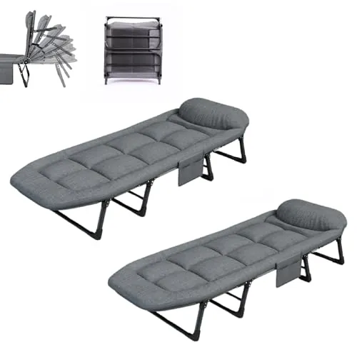 MAGIC SELECT X2 Cama de Camping Acolchada Plegable 200x63cm