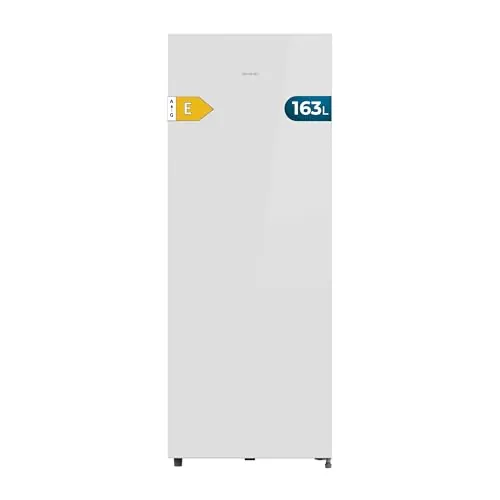 Cecotec Congelador Vertical Convertible Bolero Cool Market UF 163 Dual White E. 168L, Función Frigorífico, Total NoFrost, Sistema Multi AirFlow, Panel Táctil, Huge Box, Iluminación LED, Alarma