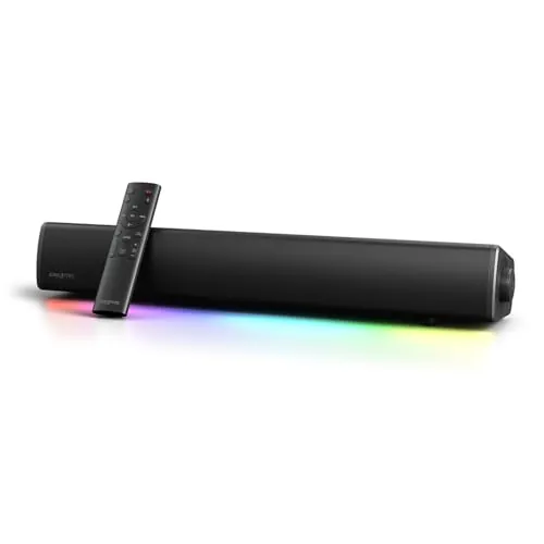 Sound Blaster GS5 Barra de Sonido Gaming, RGB con tecnología SuperWide, Alimentación mediante adaptador, Hasta 60W de potencia máxima, Bluetooth 5.4, Optical-in, Salida de auriculares, Para PC y TV