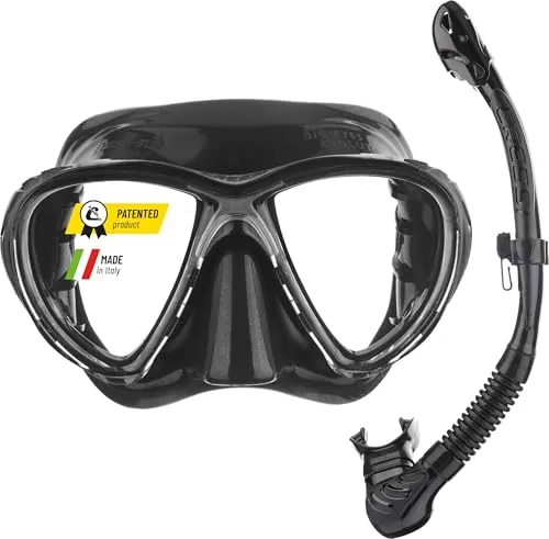 Cressi Big Eyes EVO & Alpha Ultra Dry, Conjunto Combo de Snorkel Unisex - Made in Italy