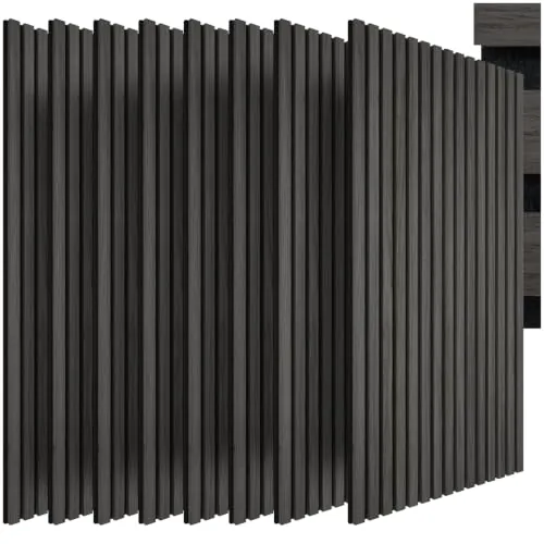 tectake® Paneles Acústicos, 110 X 50 Cm, Madera, 3D, Fonoabsorbentes