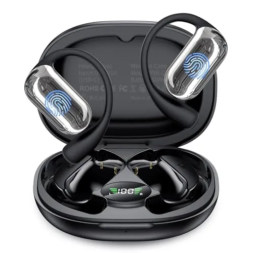 Auriculares Traductor en Tiempo Real con IA, Auriculares de Voz 199 Idiomas | 2026 Traductor Instantáneo 3 en 1 Diseño Abierto Bluetooth 6.1, Batería 80H, IPX7 Resistente al Agua para Viajes y Reuniones