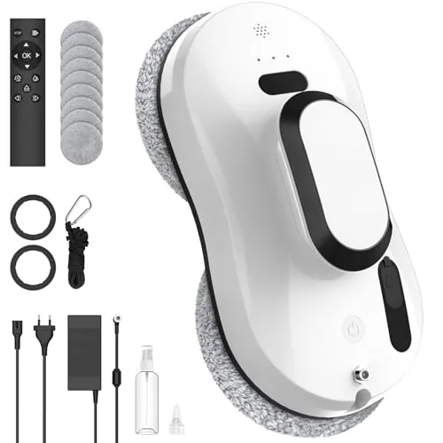 SWBSLL Robot Limpiacristales Automático con Pulverizador y 8 Paños