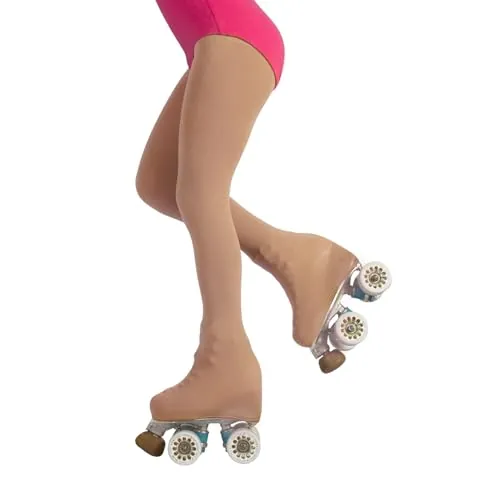 CALZITALY PACK 1/2 Medias Cubrepatin Para Niña – 70 DEN | Patinaje Artístico | Professional Skating | Natural, Negro | 6, 8, 10, 12 Años | Calcetería Italiana (10 Años, Natural)