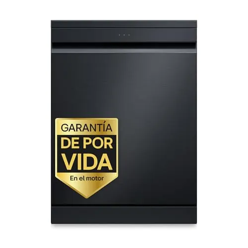 LG DF375HMS - Lavavajillas QuadWash Steam, Clase A, Ancho 60 cm, 14L | Sistema EasyRack, Tercera Bandeja, TrueSteam, Motor Inverter Direct Drive, Conectividad Wi-Fi ThinQ, Acero Negro Grafito