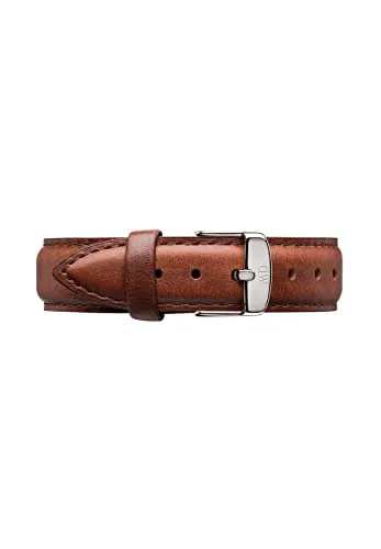 Daniel Wellington Classic St Mawes, Correa Reloj Marrón/Plateado, 18mm, Cuero, para Mujer y Hombre