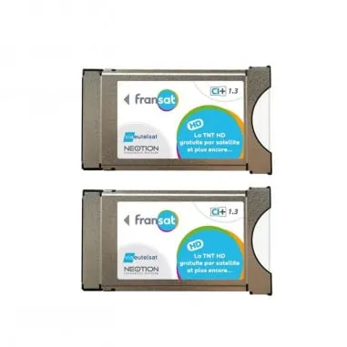 Pack de 2 módulos PCMCIA FRANSAT CI+ Última Versión 1.3 Tarjeta PC7 Receptor TV