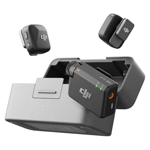 DJI Mic Mini (2 TX + 1 RX + Estuche Carga), superligero, Sonido detallado