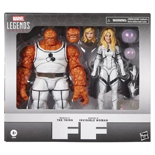 Marvel Legends Series, Future Foundation, Marvel'S The Thing y Marvel'S Invisible Woman, 2 Figuras de acción a Escala de 15 cm inspiradas en los cómics de Los 4 Fantásticos