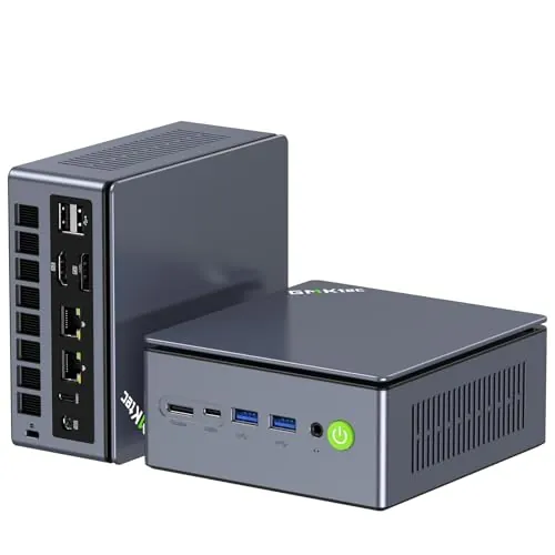 GMKtec Mini PC Gaming M7 Ultra con procesador Ryzen 7 Pro 6850U, 16 GB de RAM DDR5 + 1 TB de Almacenamiento SSD PCIe, LAN Dual Nic Oculink de 2.5G, Doble USB4, HDMI 2.1 y USB-C