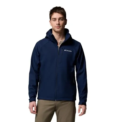 Columbia Cascade Ridge III Softshell, Chaqueta Lista para la Aventura Características: Resistente al Agua, Capucha Desmontable, Dobladillo Ajustable, Bolsillos Seguros, Mentonera - Hombre