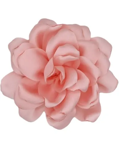 LOZTBUE 1 pieza broche de flor de rosa, broche grande de muselina, pinza para el pelo, clásico, elegante, hecho a mano, de flor, adecuado para boda, fiesta, baile (Rose clair)