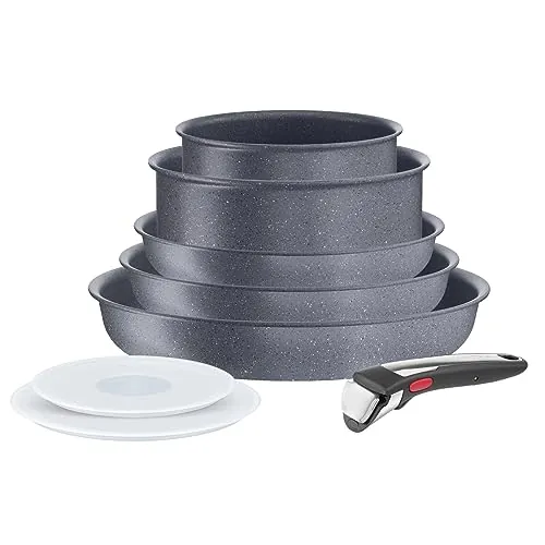 Tefal Ingenio Natural On - Juego de 5 Piezas + 2 Accesorios, Aluminio
