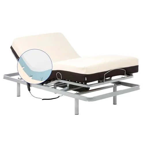 Geriafy Cama articulada con colchón viscoelástico Cotton V6 105x190 cm