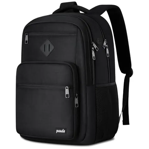 Mochila Portátil 15,6 Pulgadas para Adolescentes Bachillerato y Universidad, Ergonómica Resistente al Agua con Correa Trolley y Bolsillo, Mochila Multifuncional Hombre Mujer Ideal para Vuelta al Cole