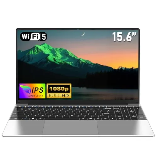 NAIKLULU 15.6 Pulgadas 2026 Laptop Processor M3-6Y30, RAM 16GB SSD 512GB Pc Ordenador Portatil Computadora, 5000Mah/1920x1080P/Webcam/WIFI 5/Ranura para Tarjeta TF