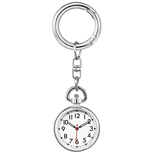 Reloj Llavero Reloj de Bolsillo Colgante Luminoso de Bolsillo Anillo de Llave de Bolsillo Redondo Llavero Estudiante Examen Temporizador para