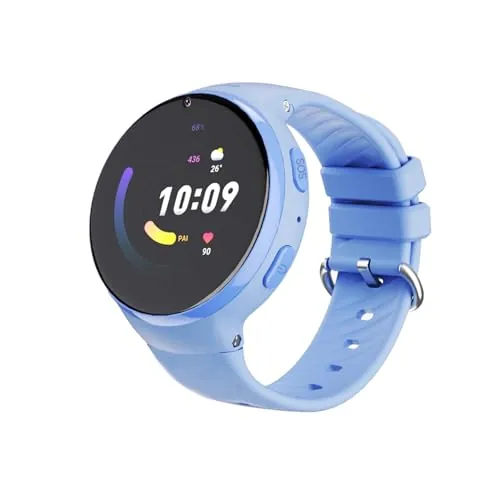 PTHTECHUS Reloj Inteligente Niños GPS, Smartwatch Niña 4G con Llamada Telefónica, WiFi, Videollamada, SOS, Chat Función, Pantalla Táctil HD Reloj Inteligente para Niños y Niñas de 5 a 15 Años