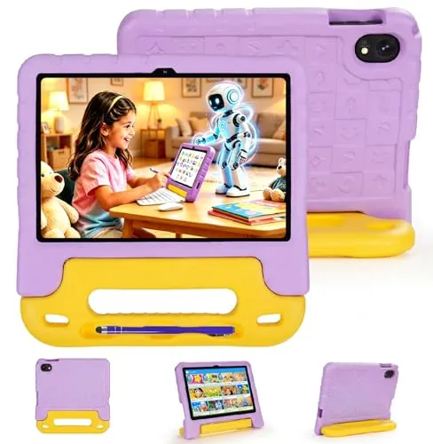 SUMTAB Tablet para Niños 10 Pulgadas Android 15 con 30GB RAM 128GB ROM (mpliable 2 TB), Control Parental, Pantalla IPS HD, GMS Certified, 5G WiFi 6, Protective Antichoque Eva & Estilete