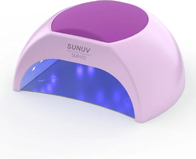 SUNUV Lámpara UV LED Uñas,Lámpara de Uñas Profesional, con 4 Temporizadores, Secado Rápido para Geles, Uso Profesional y en Casa SUN2C Púrpura