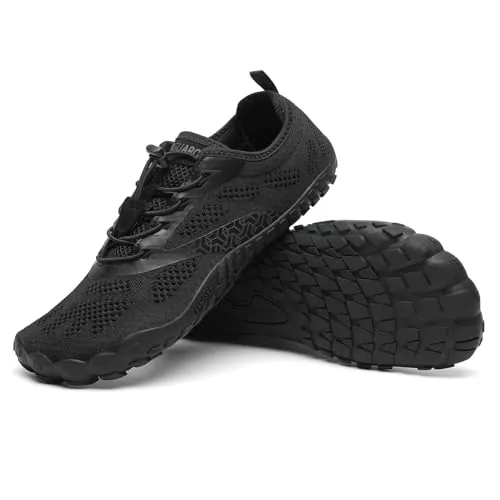 SAGUARO Barefoot Zapatillas de Trail Hombre Mujer Zapatos de Deporte Transpirable Antideslizante Calzado Minimalistas Negrointenso 41 EU