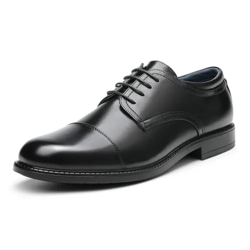 Bruno Marc Zapatos Vestir Homres Zapatillas de Cordones Oxfords Derby Zapatos Traje para Hombre Boda Negro DOWNING-01 Talla 42EU/9US