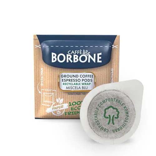 Caffè Borbone Cápsulas Compostables, Mezcla de Café Azul - 150 Cápsulas - Compatibles con el Sistema ESE Cápsulas de Papel de 44 mm