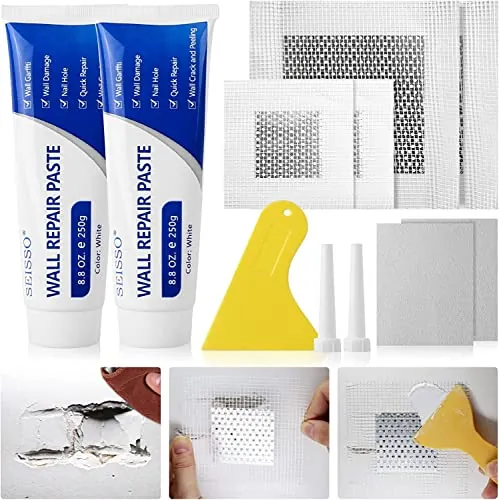 SEISSO Crema de Reparación de Pared Blanco, 500 g Masilla Pared Rápido
