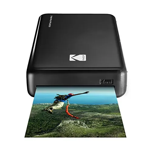 Kodak - Impresora fotográfica mini 2 HD, instantánea, inalámbrica y portátil, con tecnología de impresión patentada 4Pass, compatible con iOS y Android, negro