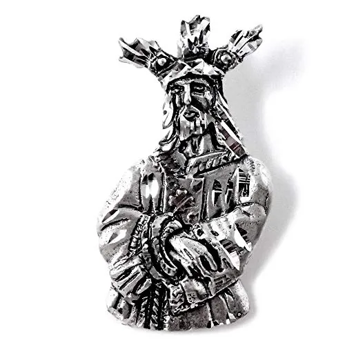 Inmaculada Romero IR Colgante plata Ley 925m macizo 30mm. imágen Jesús Nazareno Cautivo de Málaga detalles tallados
