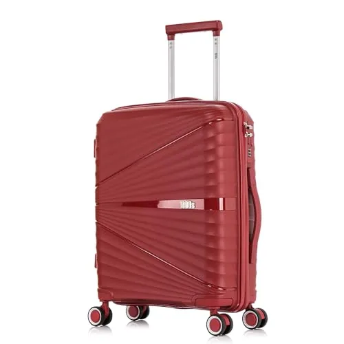 RAYKONG Maleta Grande Expandible ABS+PC 75x49x31cm - 33.50cm Extendido | 114L - 123L | 28 Pulgadas |25kg semirígidas candado combinación - Verde