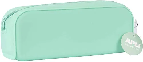 APLI 18414 - Estuche Multiusos de Silicona Nordik Collection - Verde Turquesa - Estuche Escolar de 185 x 75 x 55 mm