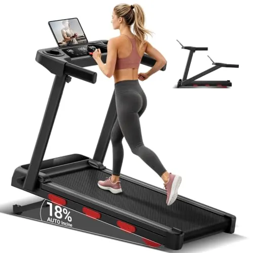 UMAY Cinta de Correr Plegable Eléctrica con Inclinación Automática 18%
