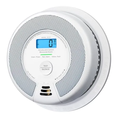 X-Sense Detector de Humo y CO Autónomo, 10 Años, EN 14604 y EN 50291, SC07 | Detectore de Humo y Monóxido de Carbono con Batería de 10 Años, Pantalla LCD de Lecturas de CO, Alarma de incendio domésticos