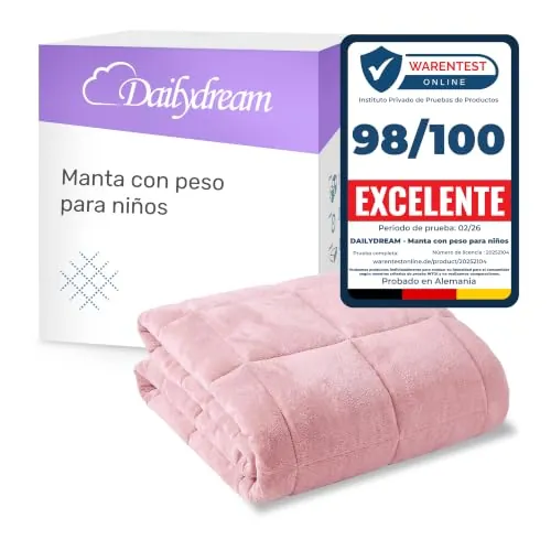 Dailydream Manta de Peso para niños, 3,2 kg, 104 x 150 cm, Color Rosa