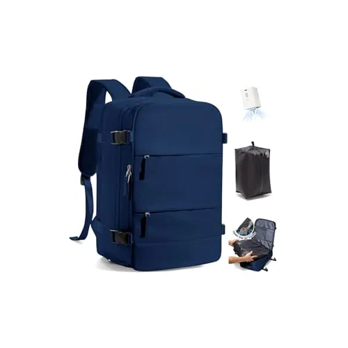 SZLX Mochila al Vacio con Bomba Equipaje de Mano 40x30x20 Ryanair Vueling Wizzair Easyjet Mochila Viaje Cabina Avion 40x20x25 Ryanair Mujer Mochila de transporte Impermeable para Computadora Portátil