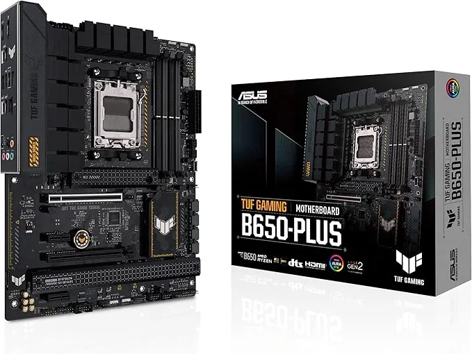 ASUS TUF Gaming B650-PLUS - Placa Base AMD Ryzen AM5 ATX (VRM de 14 Fases, PCIe 5.0 M.2, DDR5, 2.5 GB Ethernet, USB4, Aura Sync)