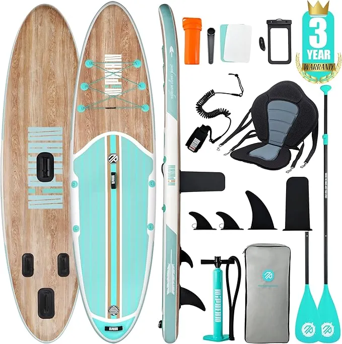 Niphean Tabla Paddle Surf Hinchable para Adultos con Todos los Accesorios, 320cm Paddle Surf Hinchable para Todos los Niveles, Sup Capacidad 200kg para 2 Personas, Stand up Paddle Board con Asiento