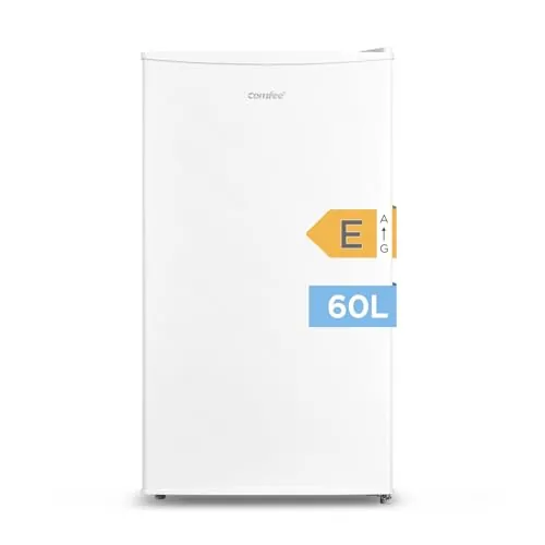 COMFEE' RCU60WH2(E) Congelador Vertical 60L para Cocina Pequeña, Monopuerta, Temperatura Ajustable, Silencioso, Puerta Reversible, Instalación Libre, Blanco