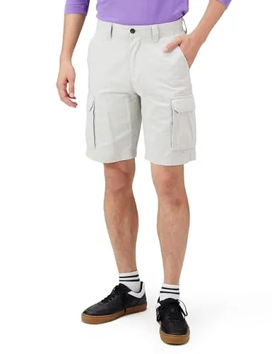 Amazon Essentials Pantalones Cortos Cargo de Corte Clásico de 25cm (Disponibles en Tallas Grandes y para Personas Altas) Hombre, Gris, 38W
